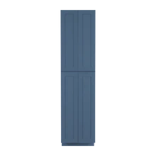 Lancaster Blue Tall Pantry 2 Upper Doors and 2 Lower Doors