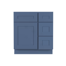 Lancaster Blue Vanity Sink Base Cabinet 1 Dummy Drawer 1 Door (Right)
